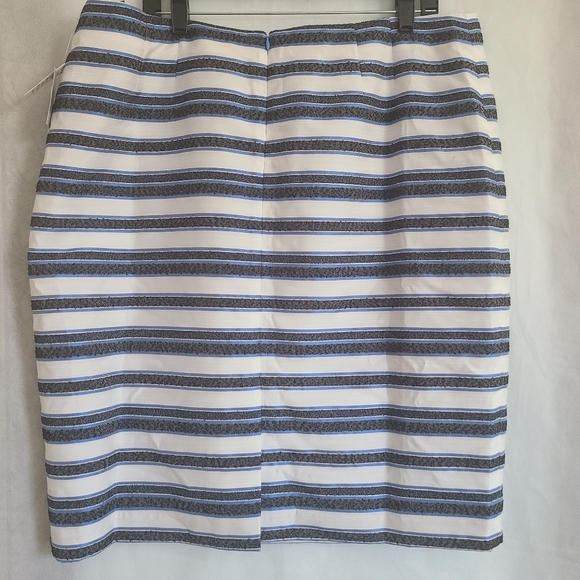 Kasper Women's Nolvelty Striped Slim Skirt in Mariner Blue Sz 18 - Picture 4 of 9